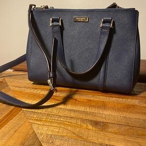 Kate Spade Medium Leather Satchel Blue